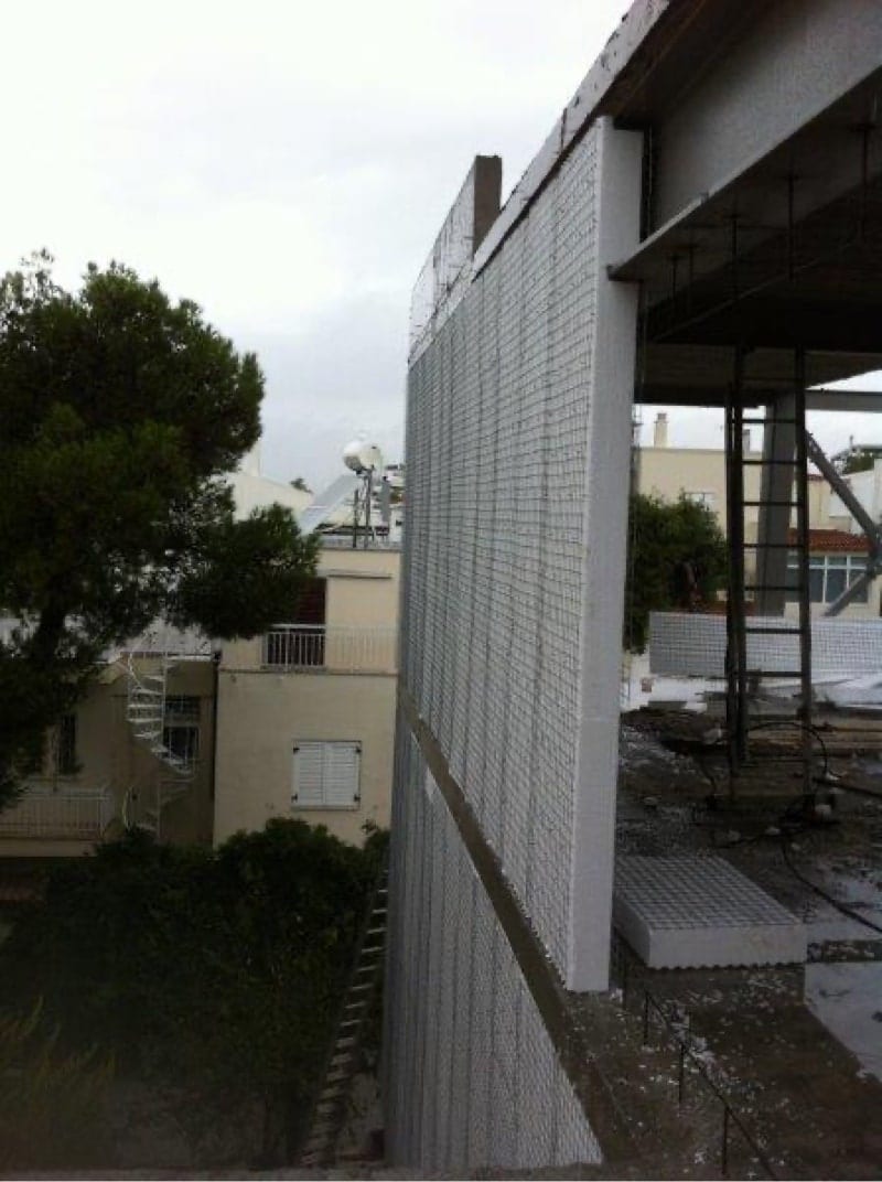 3D panel wall installation in progress