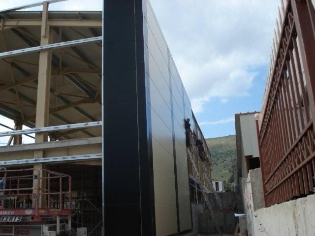 installation of the Serbond cassettes in progress