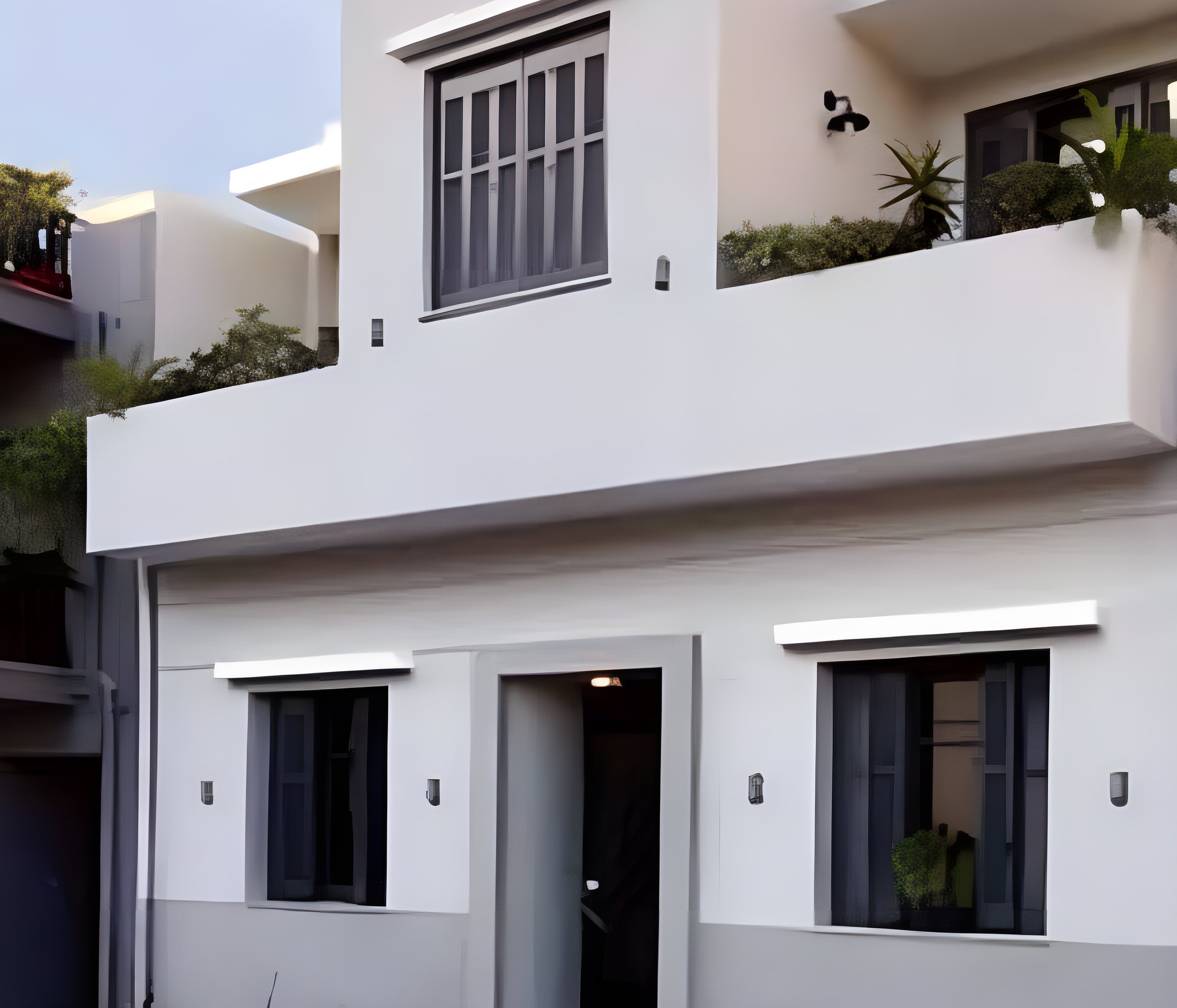 Two-story steel and concrete home in Ano Petralona, Athens