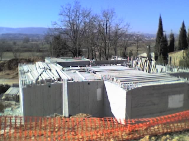 The concrete basement of the maisonette in Krya, Ioannina, before the steel superstructure