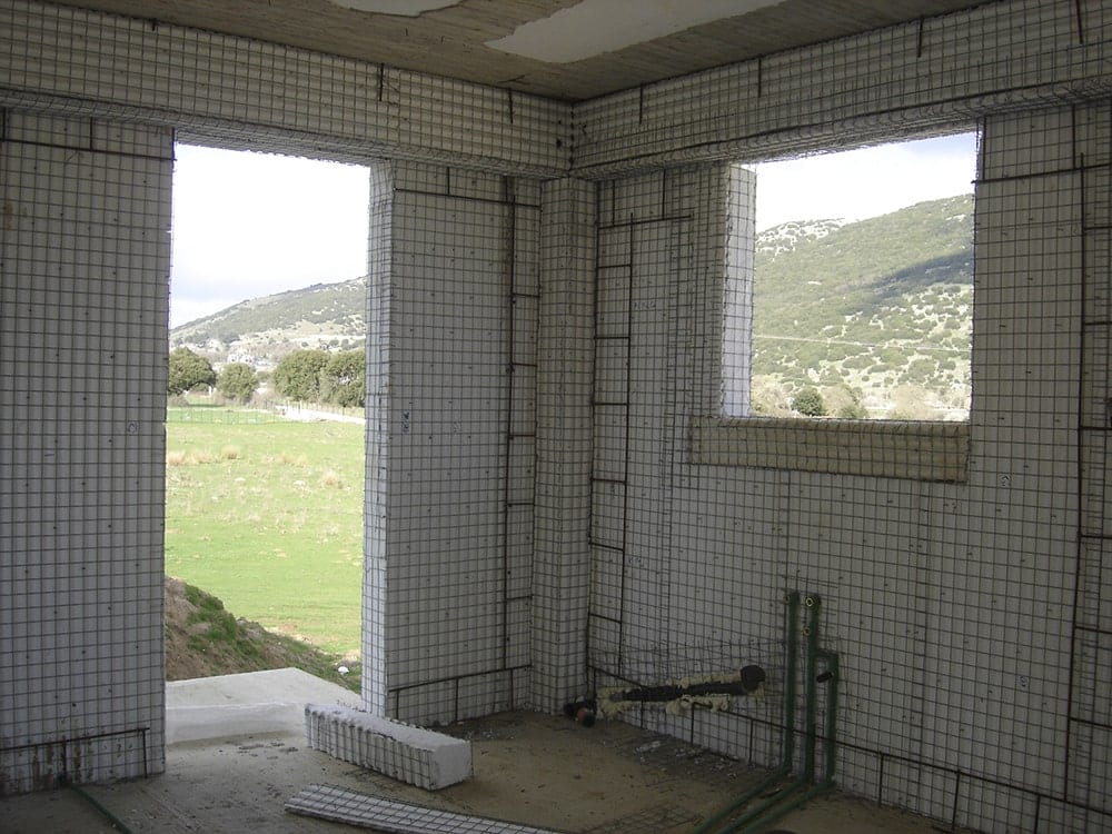 Interior of the maisonette in Krya, Ioannina, with 3D panels installed