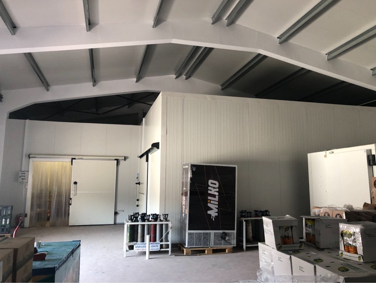 Inside the building
