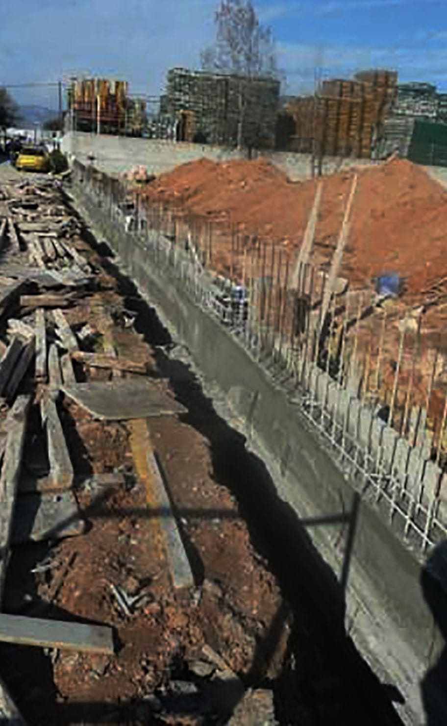 Foundation of the ACN storage shed in Metamorfosi, Attica
