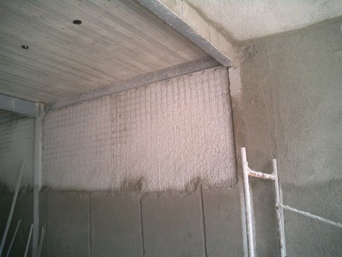 plastering in progress