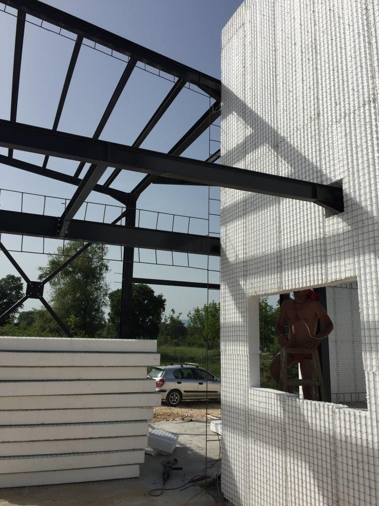 3D panel installation in progress, house in Ioannina