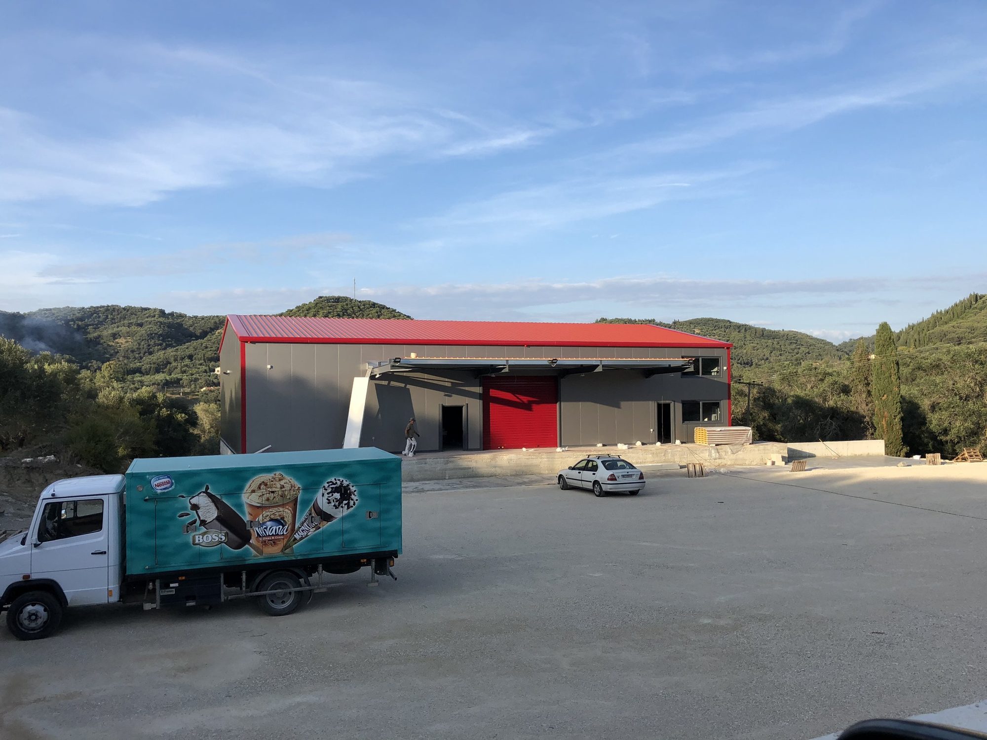 The building in full operation, Warehouse buildings of the food distribution company A. Kaloudis & SIA EE in Arillas, Corfu