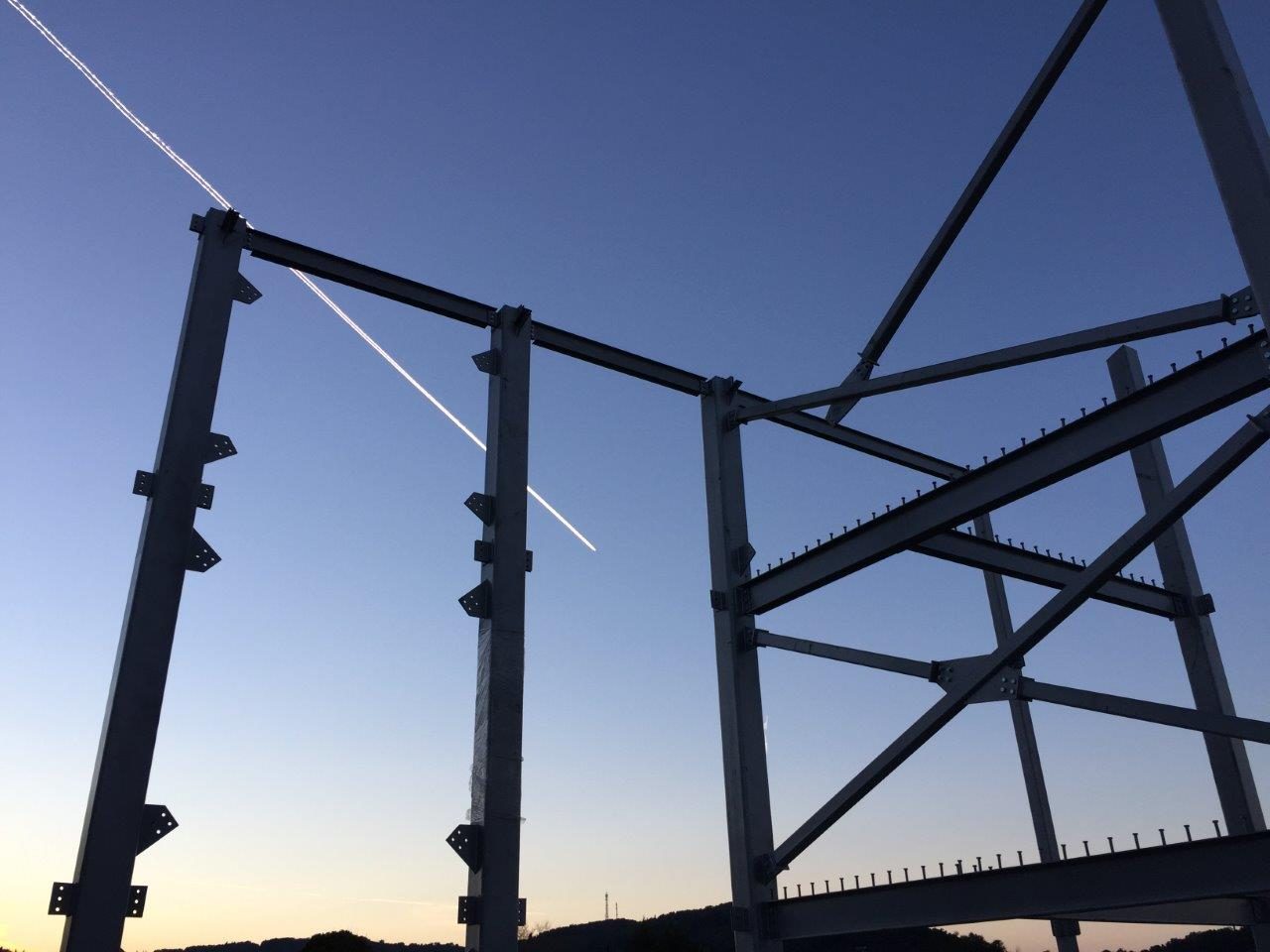 Frame erection in progress, Christakis hotel in Sidari, Corfu. Theoklitos Mouzakitis