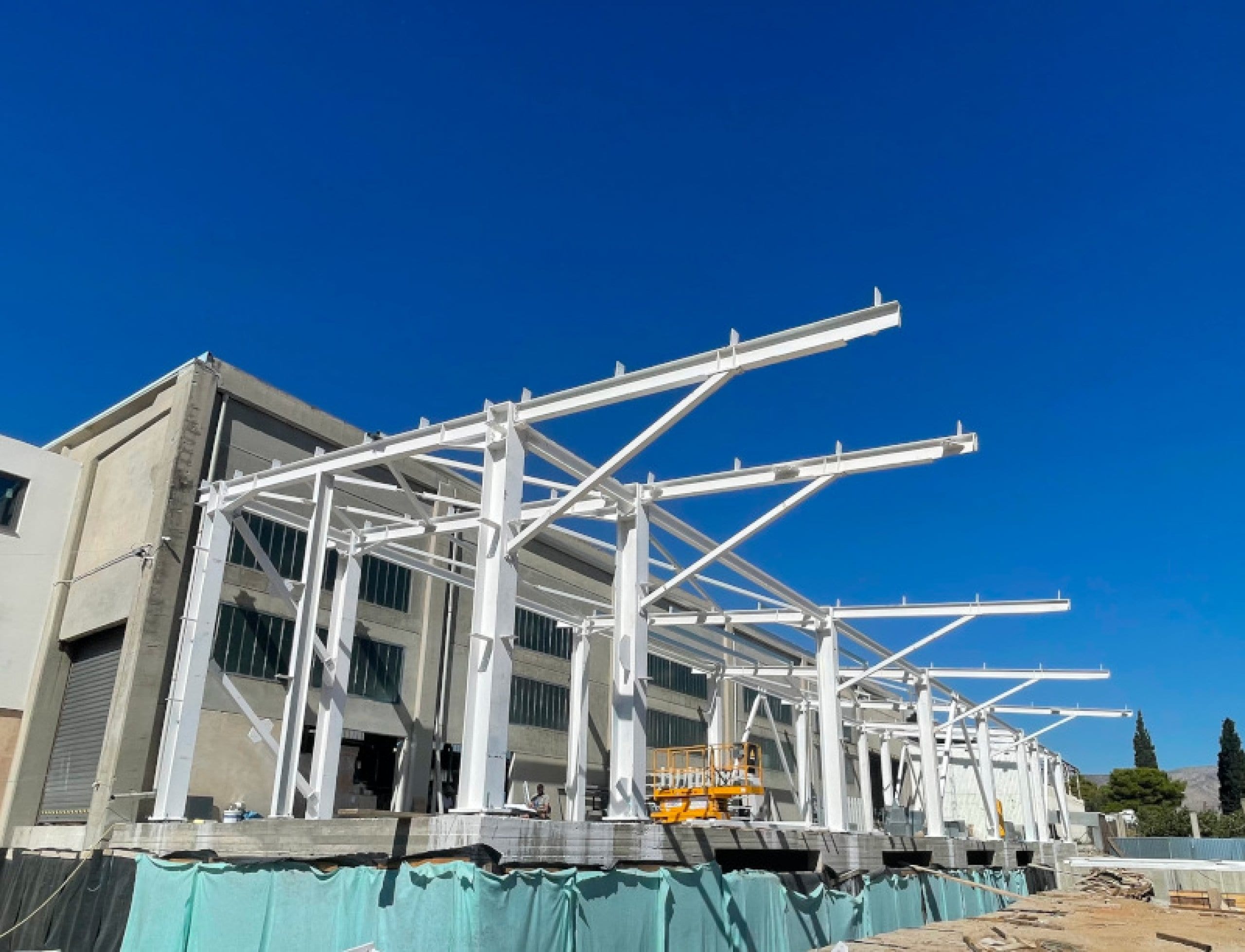 the steel substructure